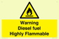 WV13099: Warning diesel fuel Highly Flammable