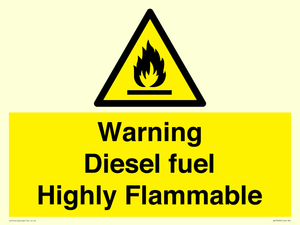 WV13099: Warning diesel fuel Highly Flammable