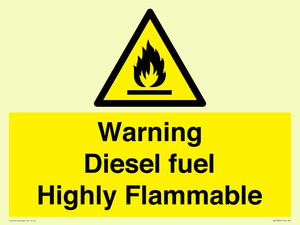 WV13099: Warning diesel fuel Highly Flammable