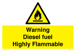 WV13099: Warning diesel fuel Highly Flammable
