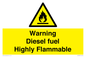 WV13099: Warning diesel fuel Highly Flammable