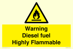 WV13099: Warning diesel fuel Highly Flammable