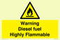 WV13099: Warning diesel fuel Highly Flammable