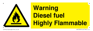 WV13099: Warning diesel fuel Highly Flammable