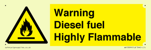 WV13099: Warning diesel fuel Highly Flammable