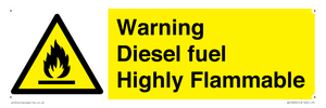 WV13099: Warning diesel fuel Highly Flammable