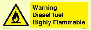 WV13099: Warning diesel fuel Highly Flammable