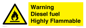 WV13099: Warning diesel fuel Highly Flammable