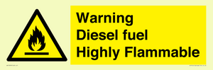 WV13099: Warning diesel fuel Highly Flammable