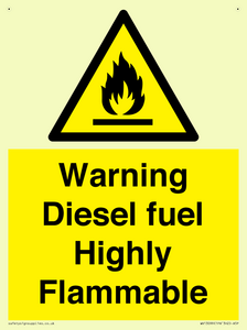 WV13099: Warning diesel fuel Highly Flammable