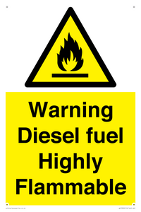 WV13099: Warning diesel fuel Highly Flammable