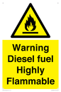 WV13099: Warning diesel fuel Highly Flammable