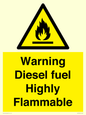 WV13099: Warning diesel fuel Highly Flammable