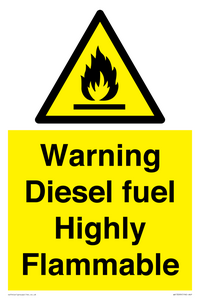 WV13099: Warning diesel fuel Highly Flammable