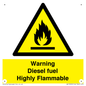 WV13099: Warning diesel fuel Highly Flammable