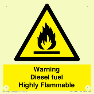 WV13099: Warning diesel fuel Highly Flammable