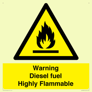 WV13099: Warning diesel fuel Highly Flammable