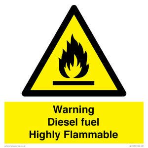 WV13099: Warning diesel fuel Highly Flammable