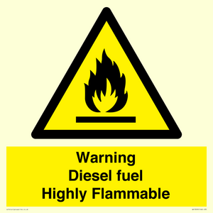 WV13099: Warning diesel fuel Highly Flammable