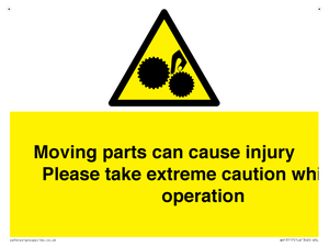 WV13117: Moving parts can cause injury Please take extreme caution whilst in operation