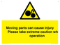WV13117: Moving parts can cause injury Please take extreme caution whilst in operation