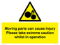 WV13117: Moving parts can cause injury Please take extreme caution whilst in operation