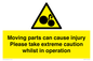 WV13117: Moving parts can cause injury Please take extreme caution whilst in operation