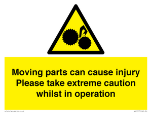 WV13117: Moving parts can cause injury Please take extreme caution whilst in operation