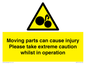 WV13117: Moving parts can cause injury Please take extreme caution whilst in operation