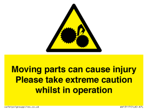 WV13117: Moving parts can cause injury Please take extreme caution whilst in operation