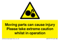 WV13117: Moving parts can cause injury Please take extreme caution whilst in operation
