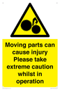 WV13117: Moving parts can cause injury Please take extreme caution whilst in operation