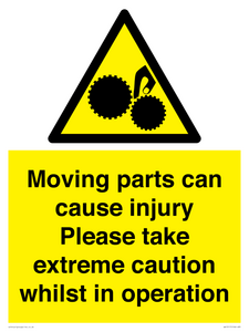 WV13117: Moving parts can cause injury Please take extreme caution whilst in operation