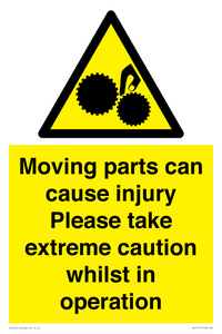 WV13117: Moving parts can cause injury Please take extreme caution whilst in operation