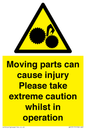 WV13117: Moving parts can cause injury Please take extreme caution whilst in operation