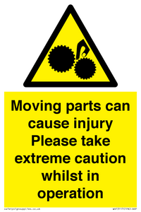 WV13117: Moving parts can cause injury Please take extreme caution whilst in operation