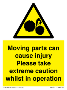 WV13117: Moving parts can cause injury Please take extreme caution whilst in operation