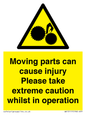WV13117: Moving parts can cause injury Please take extreme caution whilst in operation