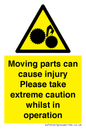 WV13117: Moving parts can cause injury Please take extreme caution whilst in operation