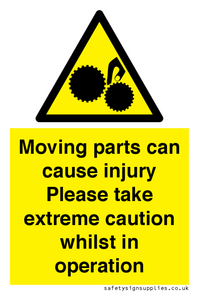 WV13117: Moving parts can cause injury Please take extreme caution whilst in operation