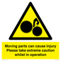 WV13117: Moving parts can cause injury Please take extreme caution whilst in operation