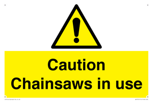 WV13121: Caution Chainsaws in use