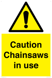 WV13121: Caution Chainsaws in use