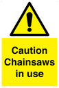WV13121: Caution Chainsaws in use