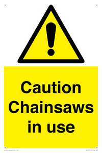 WV13121: Caution Chainsaws in use