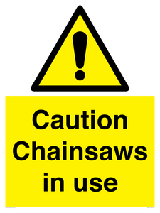 WV13121: Caution Chainsaws in use