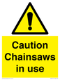 WV13121: Caution Chainsaws in use