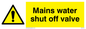 WV1314: Mains water shut off valve
