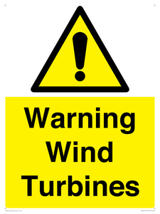 WV13141: Warning wind turbines