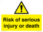 WV13143: Risk of serious injury or death